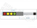 Membrane keypad 1x4 blue for e.g. Arduino
